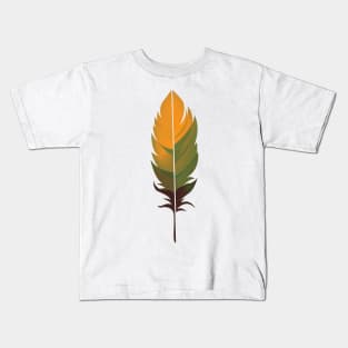 Colorful nature feather Kids T-Shirt